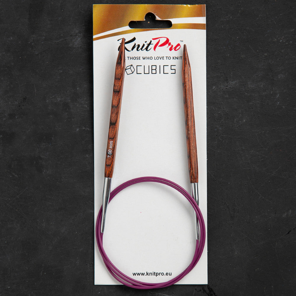 Knitpro Symfonie Cubics 7mm 80cm Kübik Misinalı Şiş - 25339